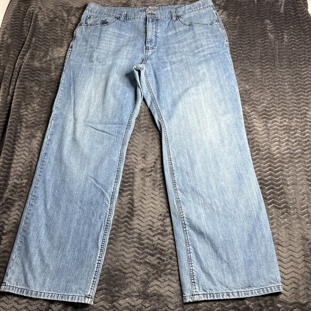 Old Navy Mens lined Jeans Loose Fit Med Wash 40x34